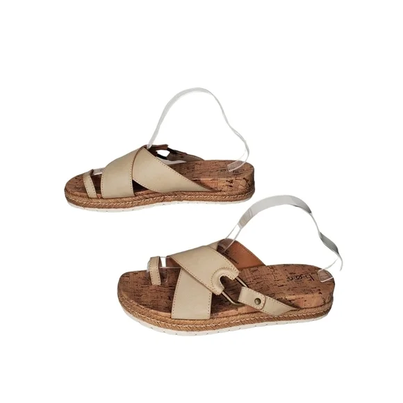 b.o.c Comfort Women's Toe Loop Sandal, Slip-On Sandy Cream Sandals sz 10 - Picture 4 of 9